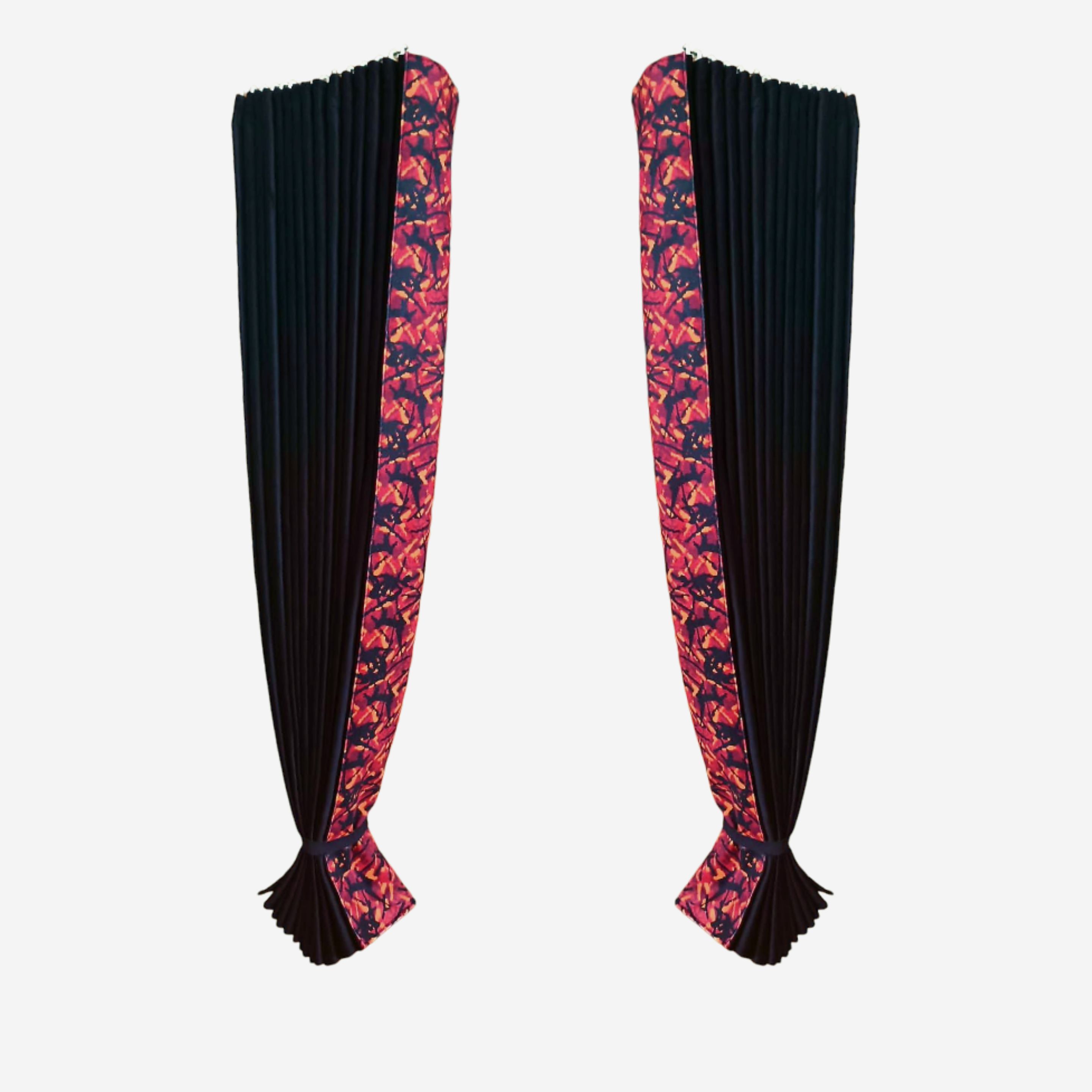 Pleated truck cabin curtains - set, TIR
